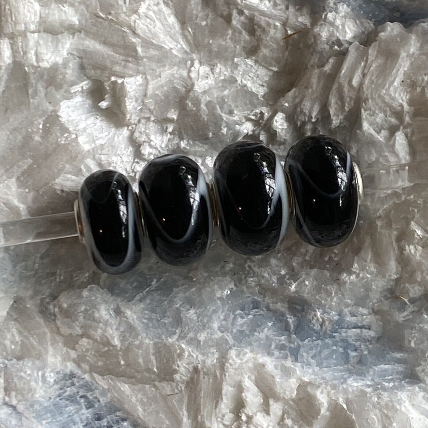 RETIRED Trollbeads Black Armadillo Bead #61396 Designer Lise Aagaard Authentic