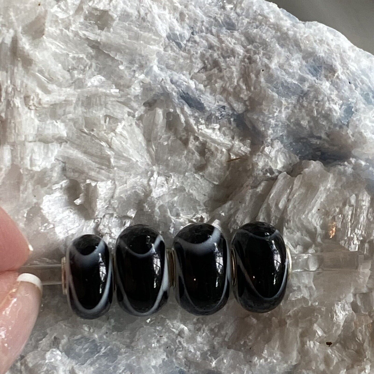 RETIRED Trollbeads Black Armadillo Bead #61396 Designer Lise Aagaard Authentic