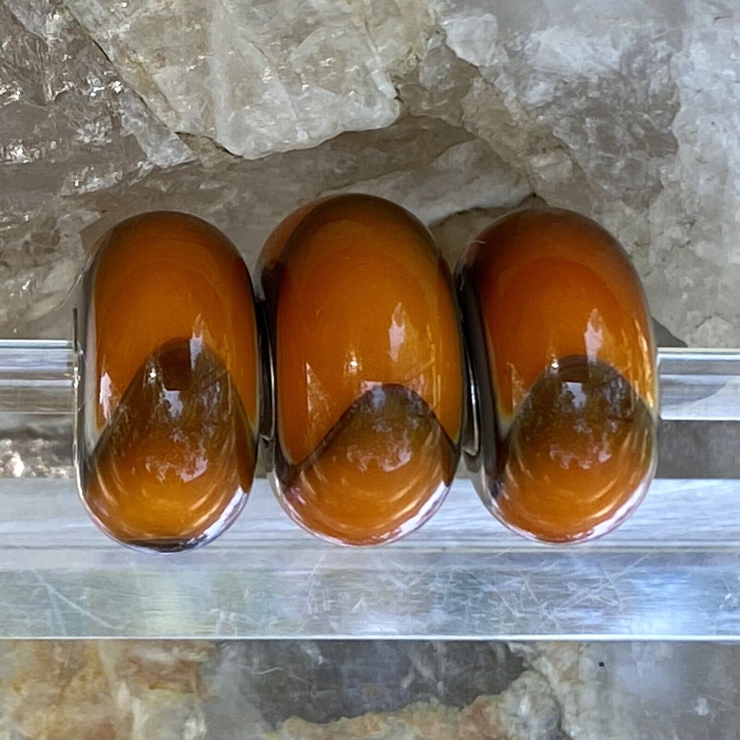 RETIRED Trollbeads Orange Armadillo Bead #61307 Sterl Designer Lise Aagaard Authentic