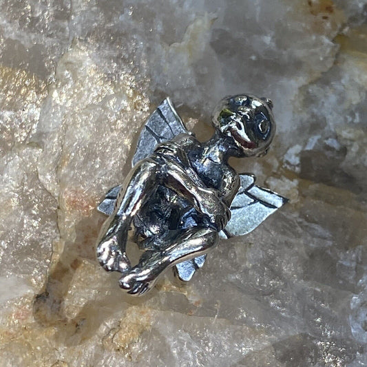NEW RETIRED Trollbeads Fantasy Elf Pendant #12906 Sterling Silver Nielsen Auth.