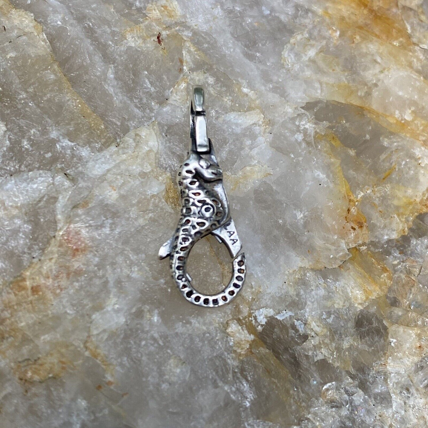Trollbeads Sea Horses Lock #10120 Sterling Silver Designer Allan Bayer Authentic