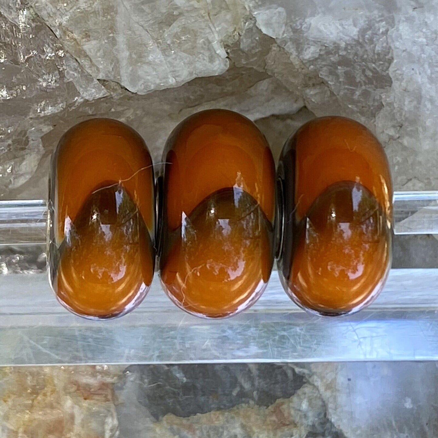 RETIRED Trollbeads Orange Armadillo Bead #61307 Sterl Designer Lise Aagaard Authentic