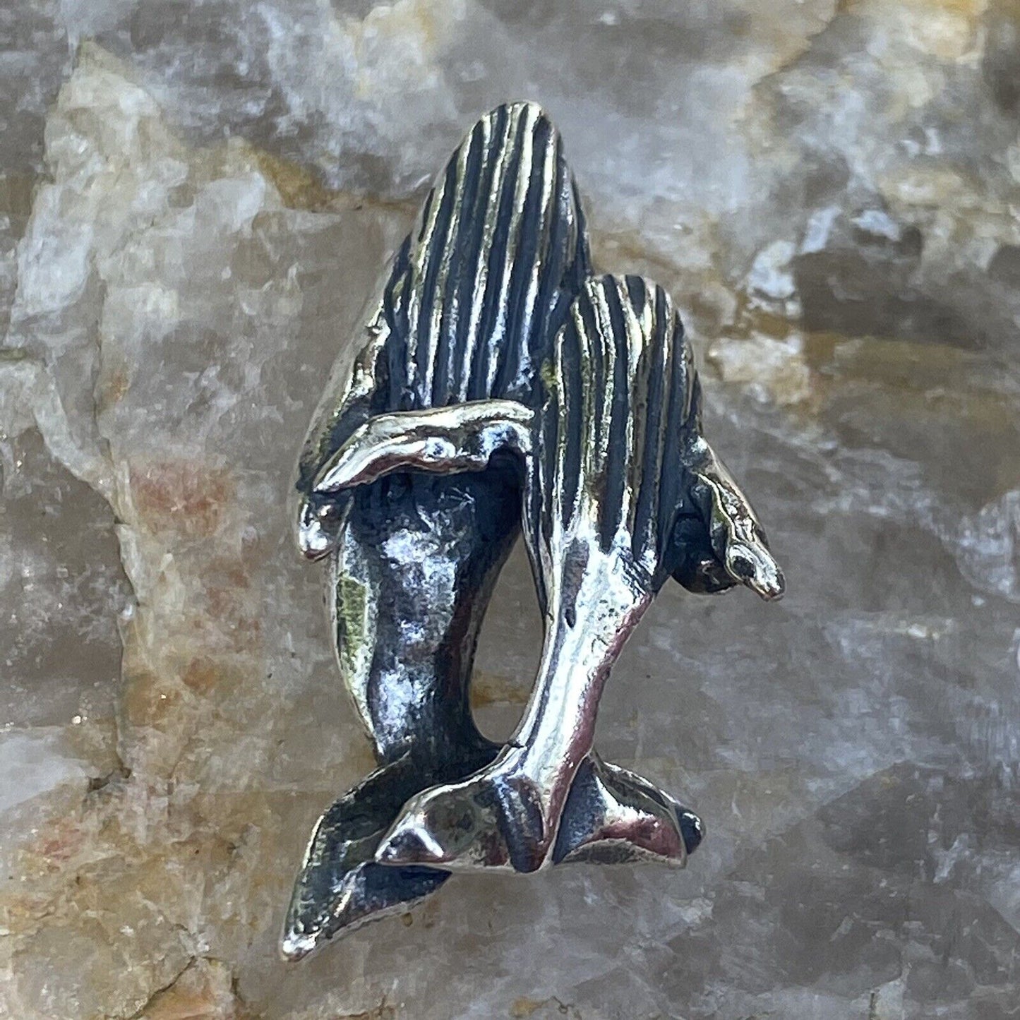 NEW RETIRED Trollbeads Whales Pendant #00012 Sterling Silver Designer M P E Norregard