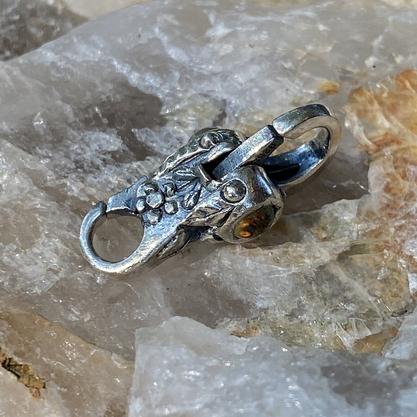 NEW RETIRED Trollbeads Mexico Lock # 10108 Dichroic Glass Sterling Silver Authen
