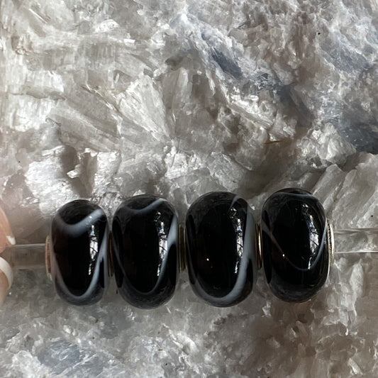 RETIRED Trollbeads Black Armadillo Bead #61396 Designer Lise Aagaard Authentic