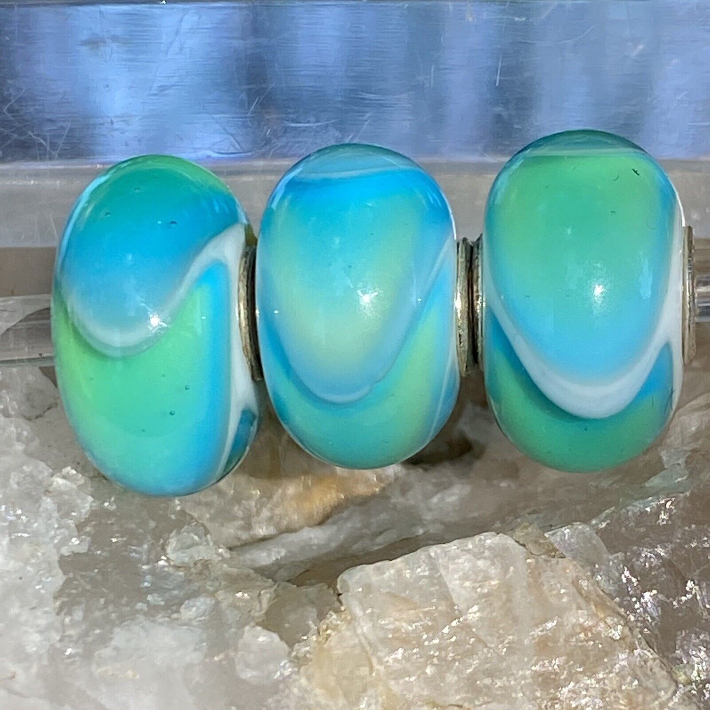 RETIRED Trollbeads Turquoise Armadillo Bead #61164 Designer Lise Aagaard Authentic