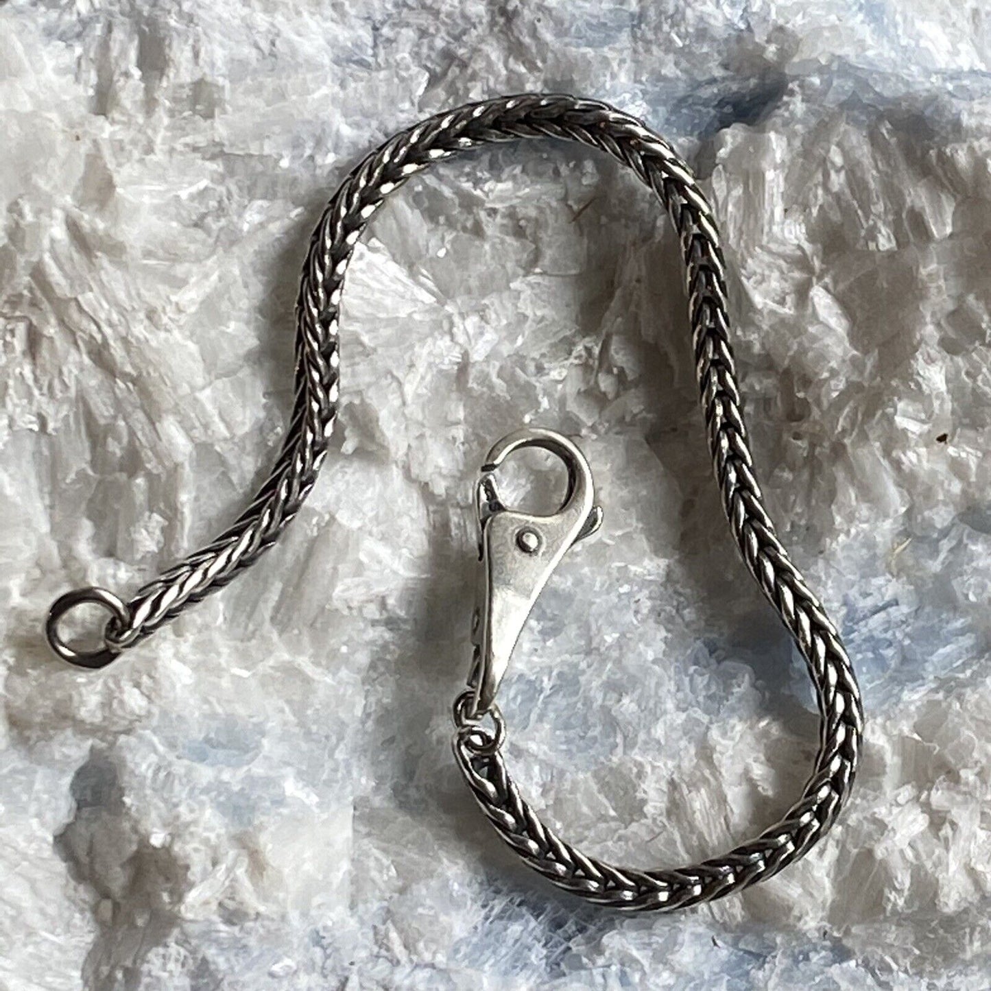 New SET Trollbeads Sterling Silver Bracelet & Plain Lock #10111 Lise Aagaard