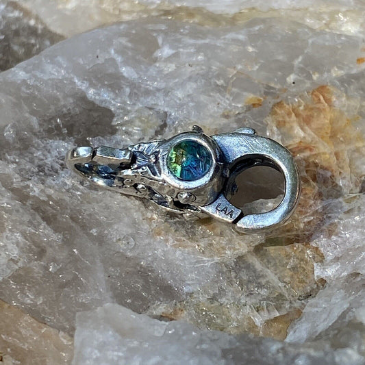 NEW RETIRED Trollbeads Mexico Lock # 10108 Dichroic Glass Sterling Silver Authen