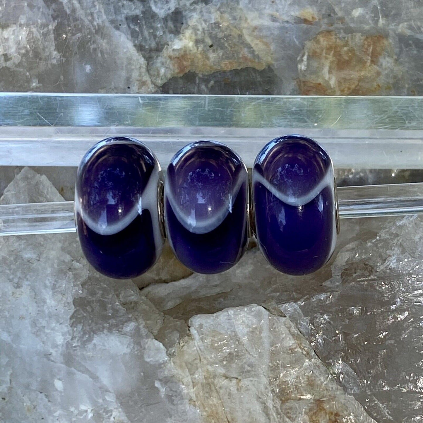 RETIRED Trollbeads Purple Armadillo Bead #61431 Sterl Designer Lise Aagaard Authentic