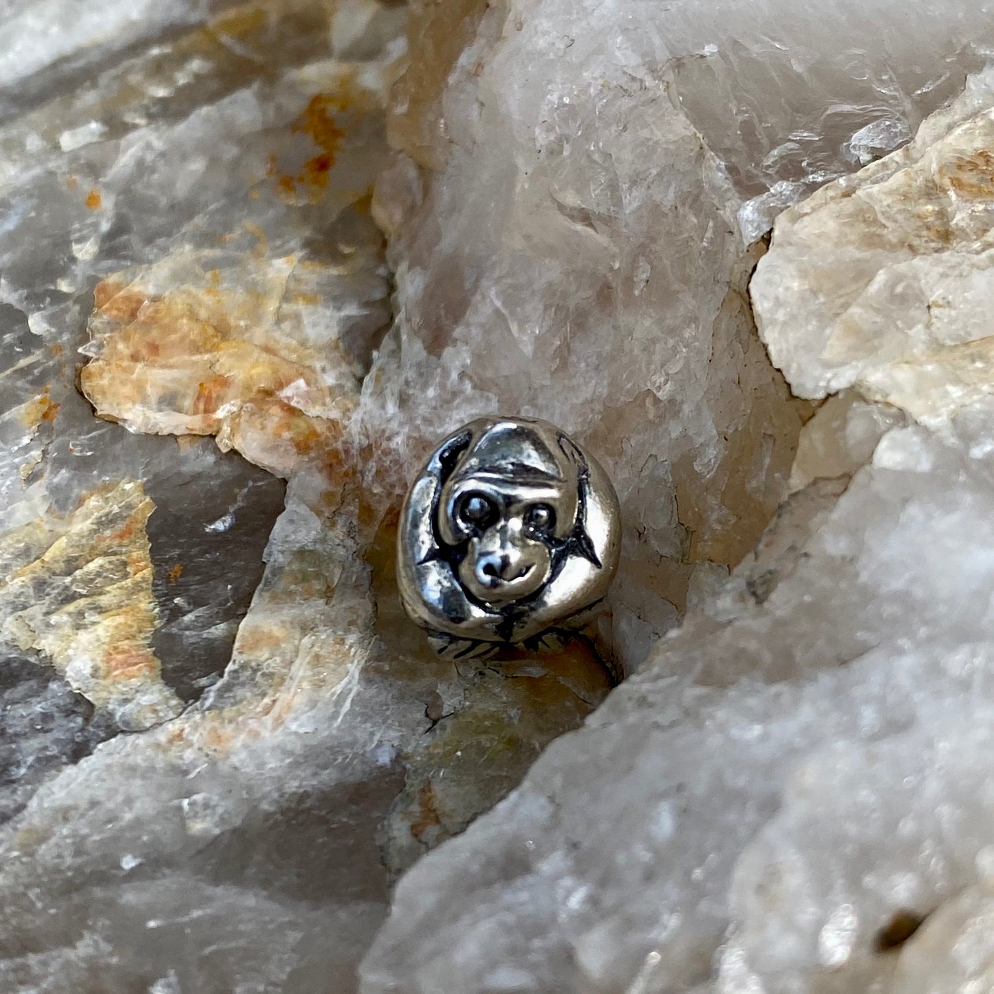 RETIRED TROLLBEADS Chinese Monkey Bead #11461 Sterling Silver Designer Soren Nielsen