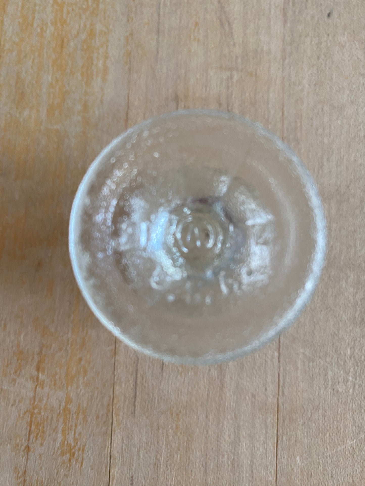 Vintage Clear Glass Eye Glass Washer Cup Patterned Glass