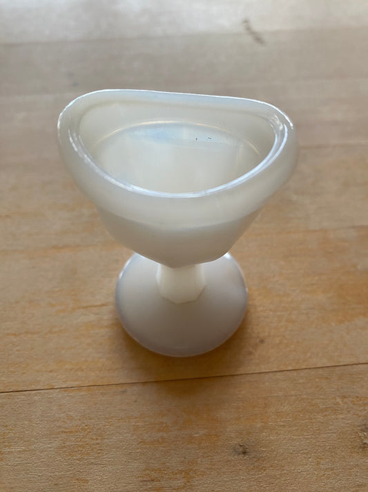 VGUC Vintage Milk Glass Eye Glass Washer Cup Stamped "G" No. 13